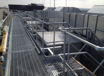 Plymouth lifecentre's new roof gantry walkway