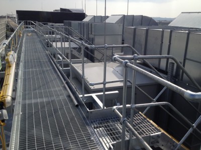 Plymouth lifecentre's new roof gantry walkway