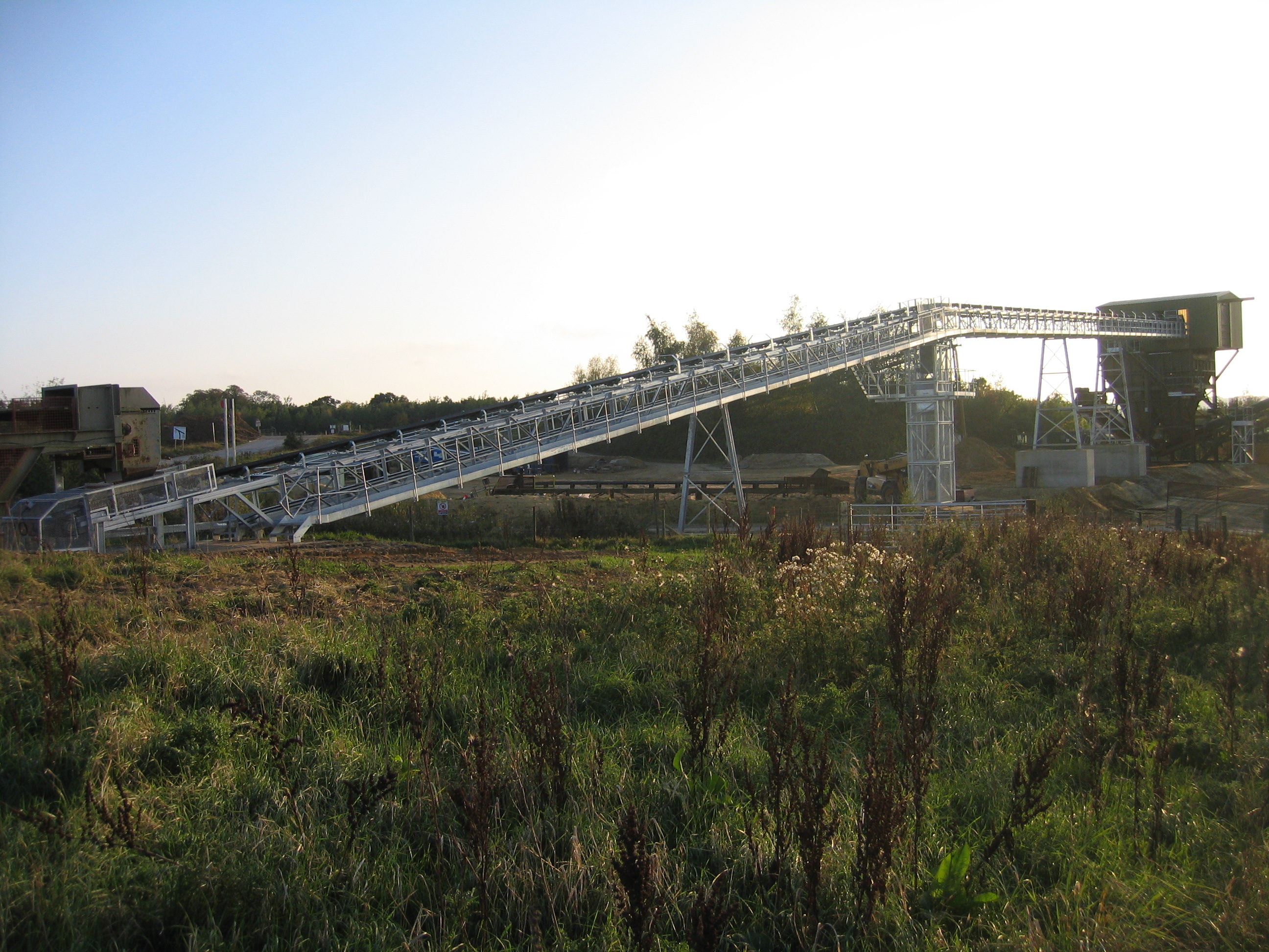 Calne quarry main tranfer conveyor feed from the field conveyor